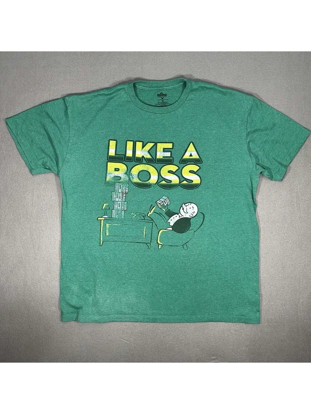 Monopoly Like a Boss Mr. Monopoly Graphic T-Shirt Men’s XL Green